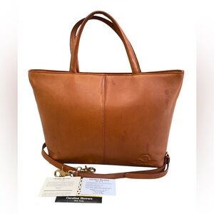 Carolina Herrera vintage genuine leather tote(AS IS)